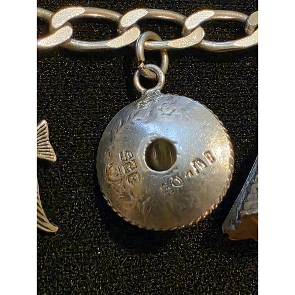 Sterling Silver Mexico Charm Bracelet With Ocean & Travel-Themed Charms - Picture 3 of 13